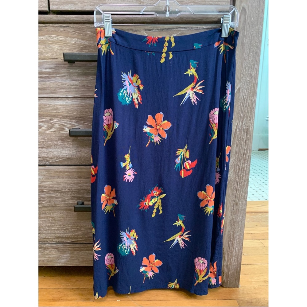 Madewell birds of paradise midi skirt